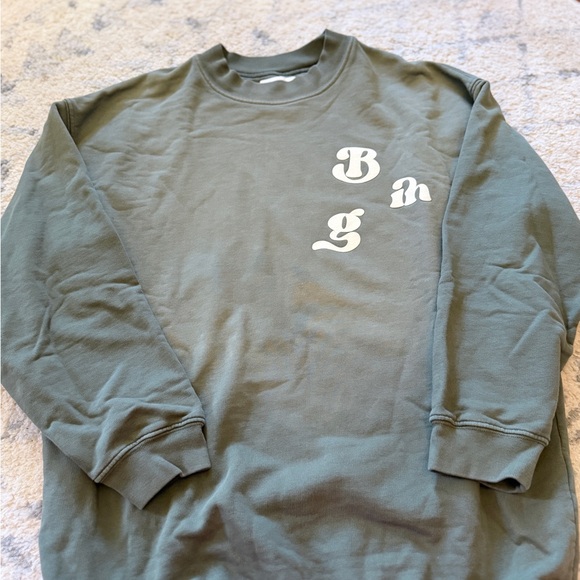 Anine Bing Cody Sweatshirt Vintage Bing in Washed Dusty Olive - Picture 4 of 7